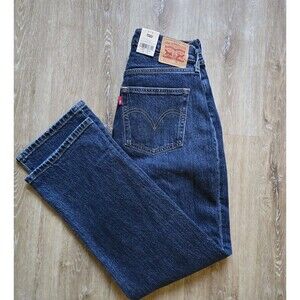 ​Levi's 501 Curve Jeans Women's 30x30 Dark Wash Blue Straight Leg High Rise NEW